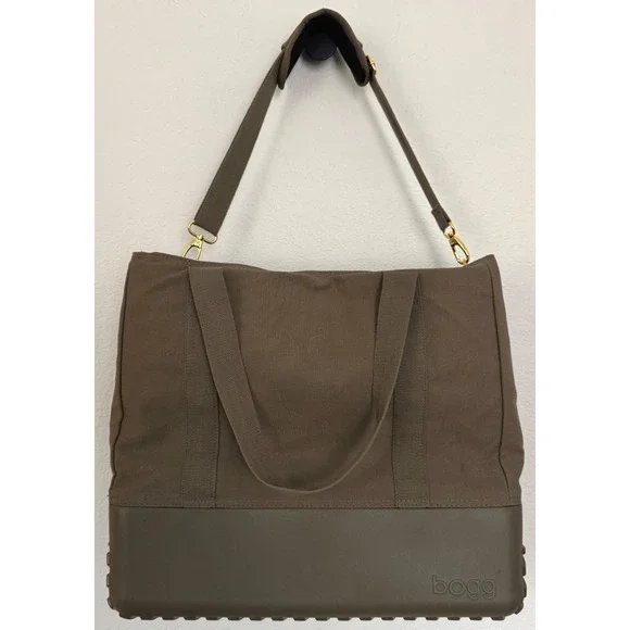 BOGG Boat Bag by Bogg Bag Olive Green Double Handles Adjustable Shoulder Strap - Picture 6 of 16